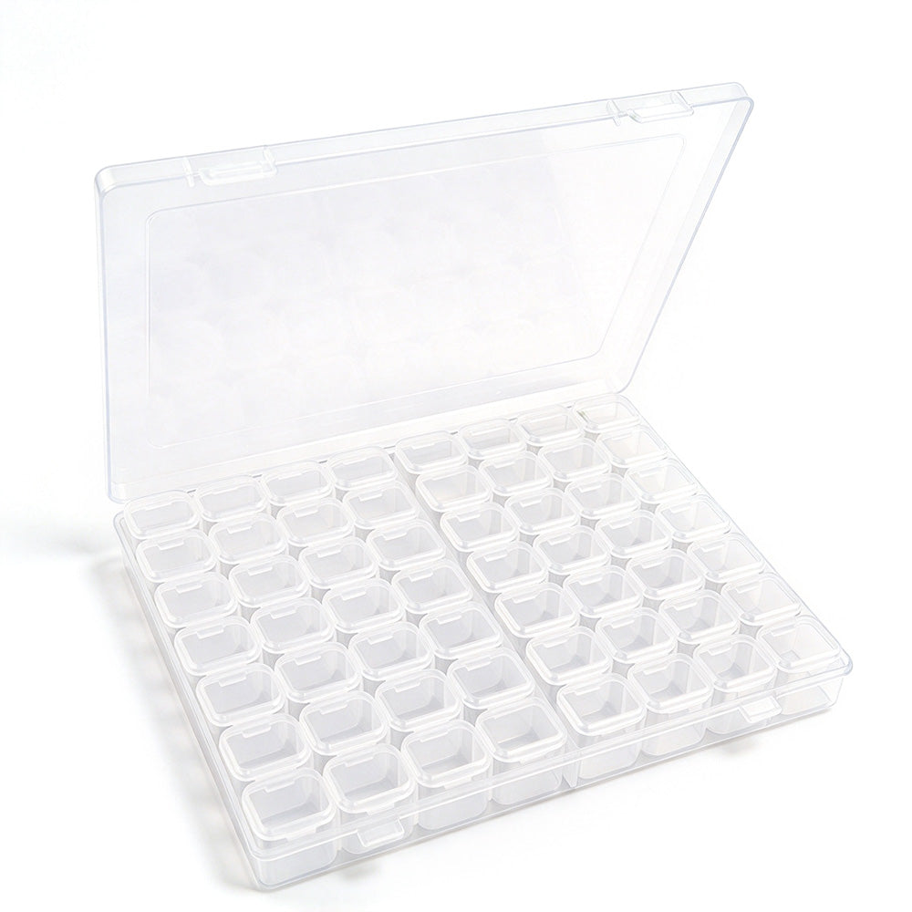 Grid Plastic Jewelry and Bead Storage Organizer Box for Crafts
