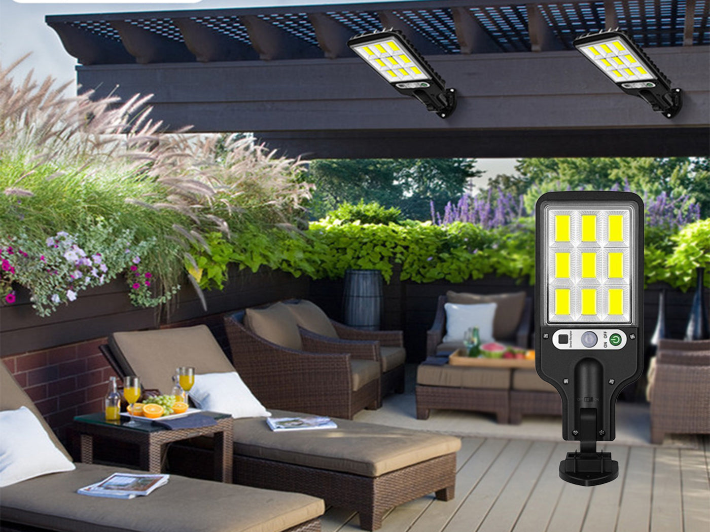 108COB Motion Sensor Solar Outdoor Street Lights