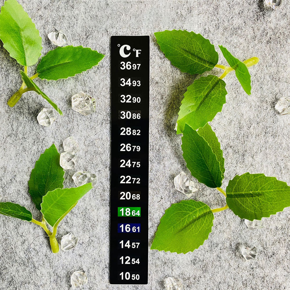 10Pcs Aquarium Thermometer Fish Tank Stickers Temperature Strip Dual Scale Stickers