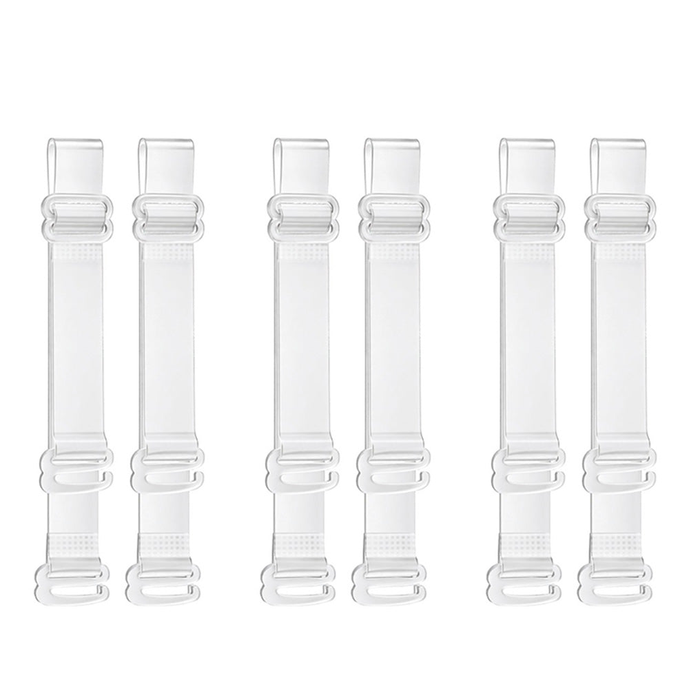 3 Pairs of Clear Adjustable Detachable TPU Bra Shoulder Straps-Style 1