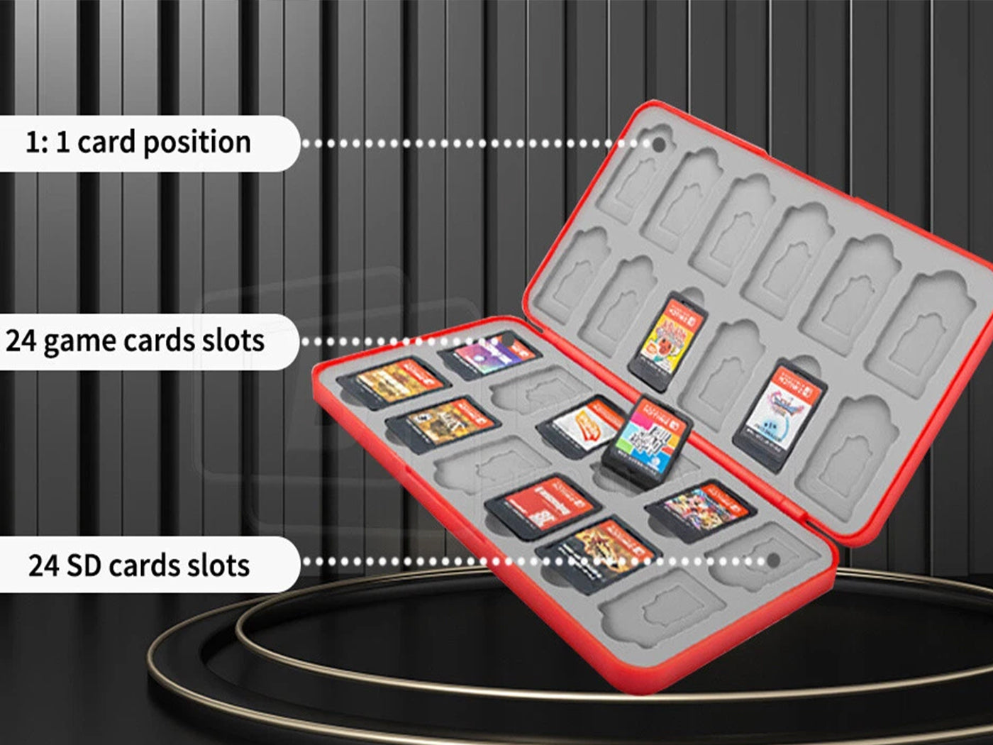 24 in-1 Magnetic Game Card Case Cover Storage Box Holder For Nintendo Switch /Lite