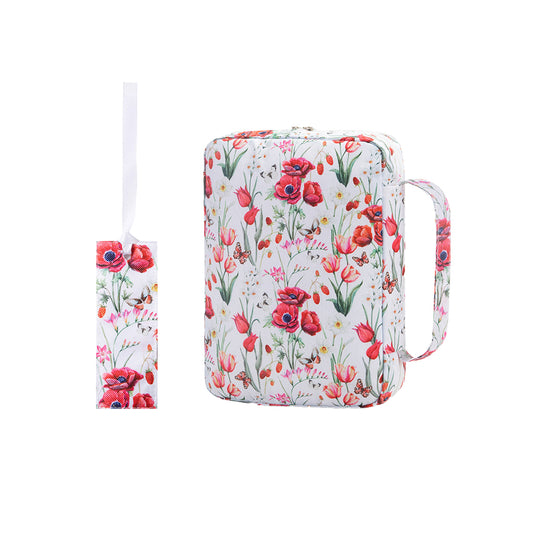 Zippered Bible Carrying Case with Handles and Bookmark