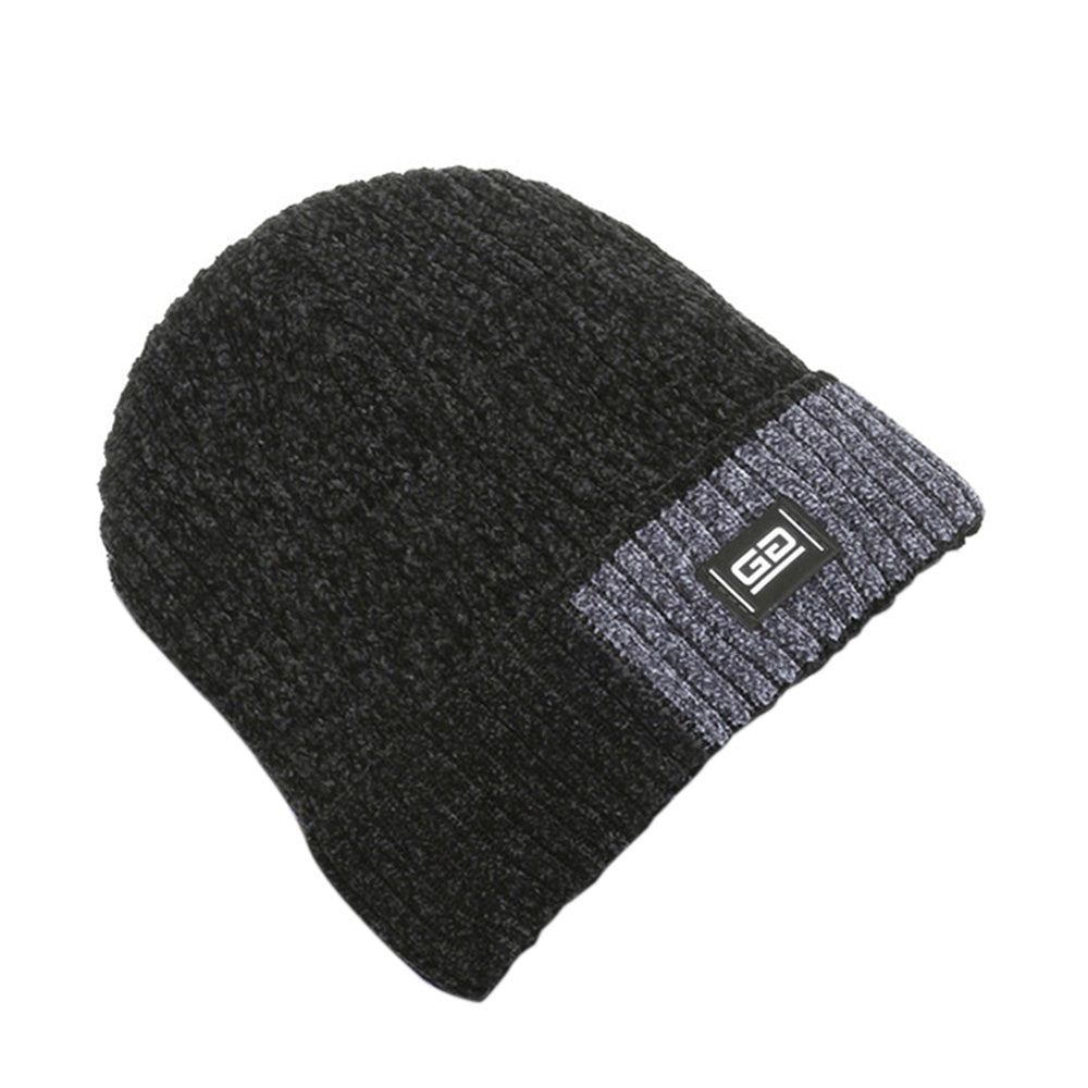 Unisex Winter Knitted Hat Thick Warm Beanie Ski Cap Skull Cap For Guys