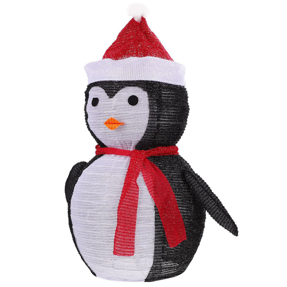 Christmas Yard Sign with Stakes Light Up Yard Sign Indoor Outdoor Decor-Penguin