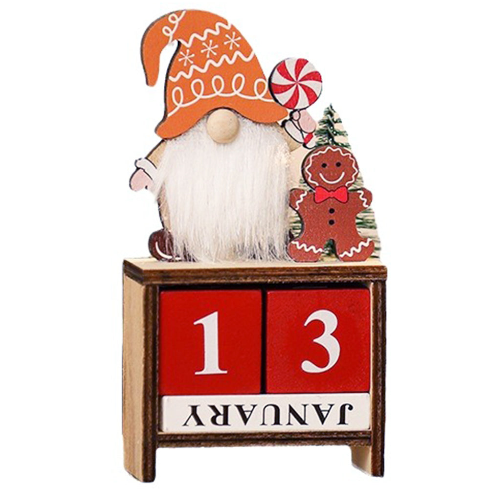 Portable Calendar Ornament Decorative Santa Design Christmas Calendar Ornament