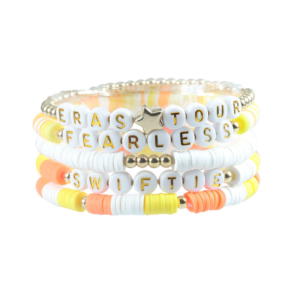 5Pcs Taylor Inspired Beaded Bracelets Fans Friendship Bracelets Gifts for Music Lovers