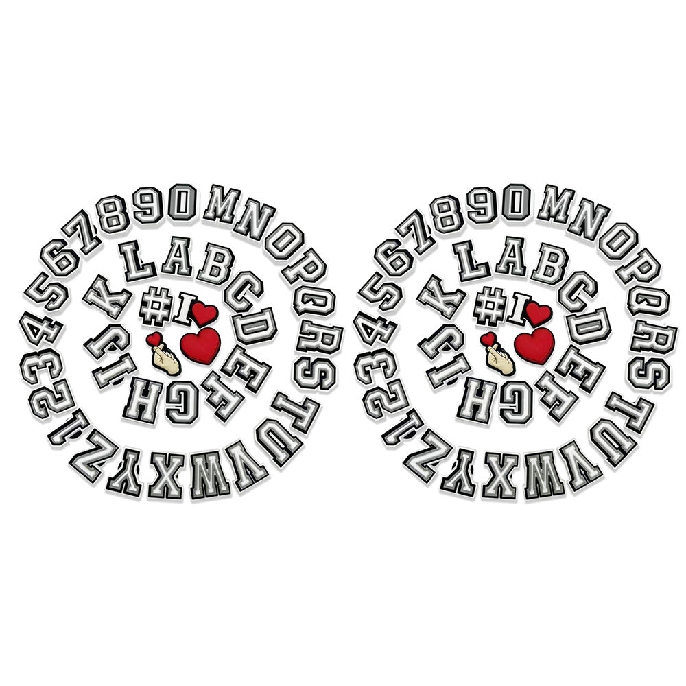 40 Piece Letter Number Heart Charms for Clog Shoes