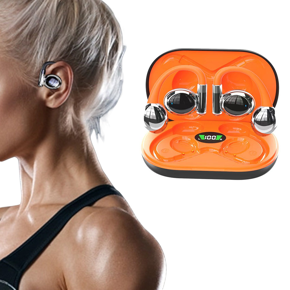 Wireless Bluetooth 5.3 Open-Ear Earbuds with Charging Case Water-Resistant