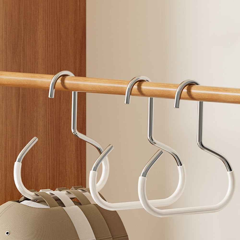 8 Pcs Iron Ring Hat Storage Hooks for Closet No-Drill Cap Scarf and Bag Hangers