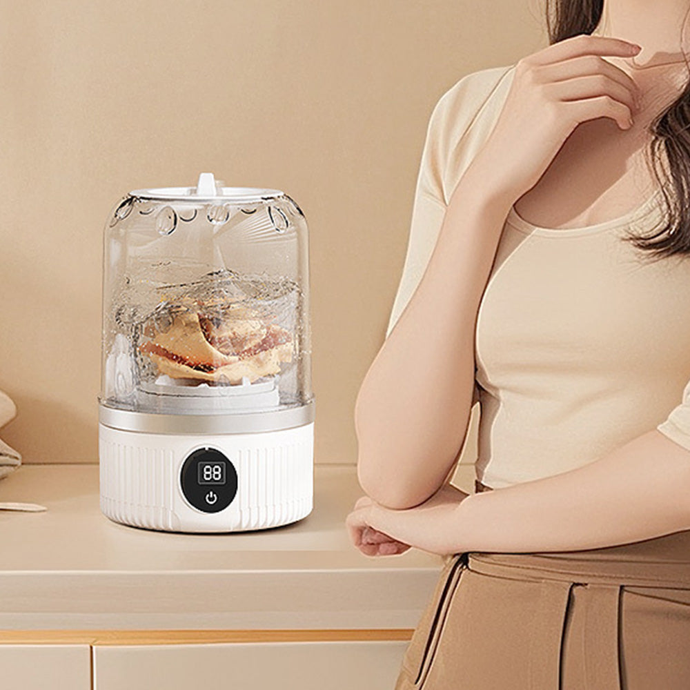 Portable Rechargeable Mini Washing Machine Small Clothes Washer for Travel Use