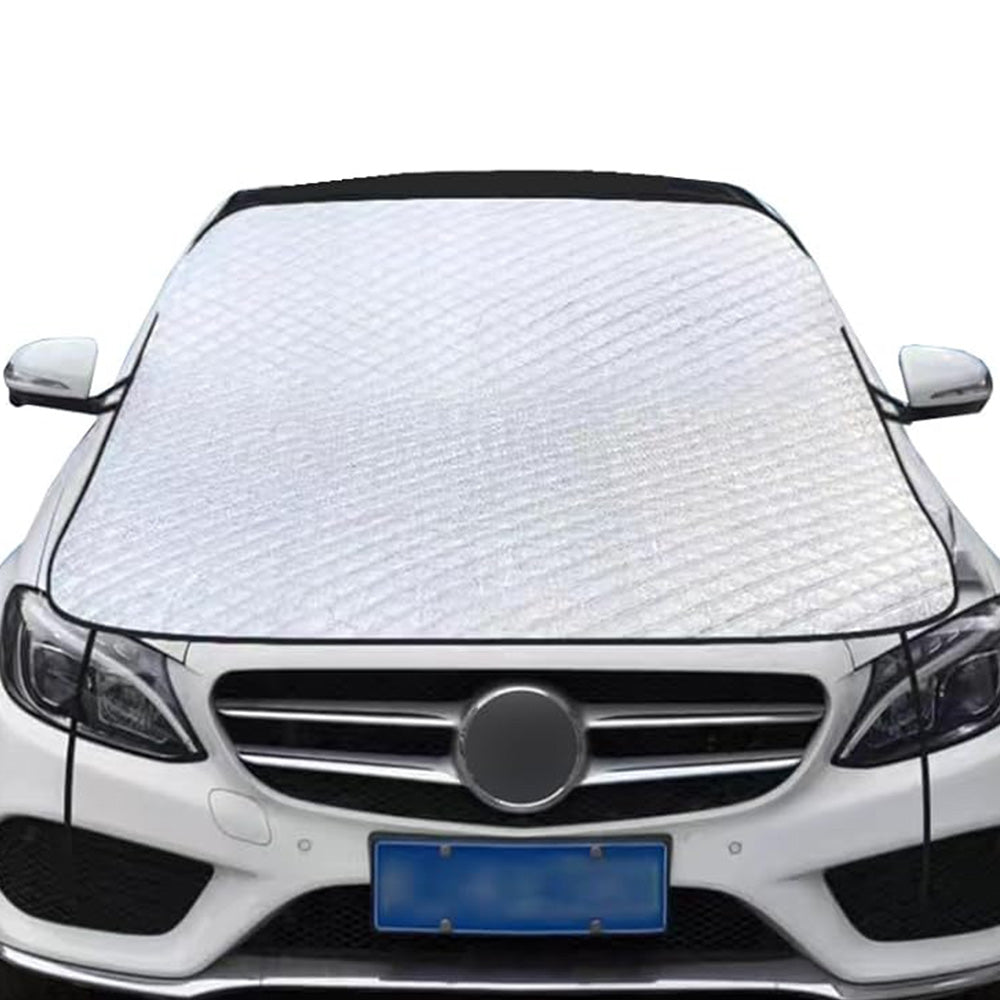 Universal Car Windshield Snow Cover - Heavy Duty Winter Frost Protector for Most Vehicles