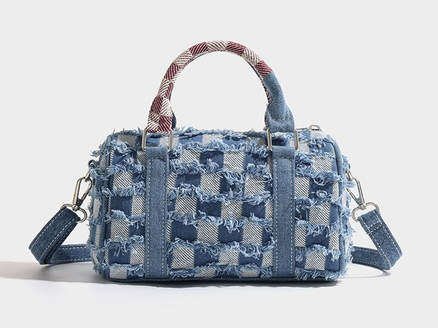 Stitch Inspired Patchwork Crossbody Tote Bag Denim Handbag