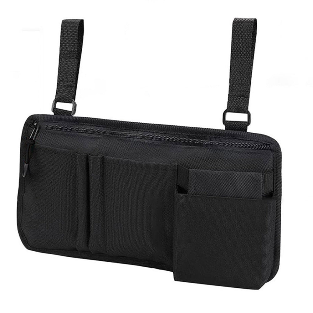 Wheelchair Side Bag With Cup Holder Armrest Storage Bag Wheelchair Armrest Pouch Accessories
