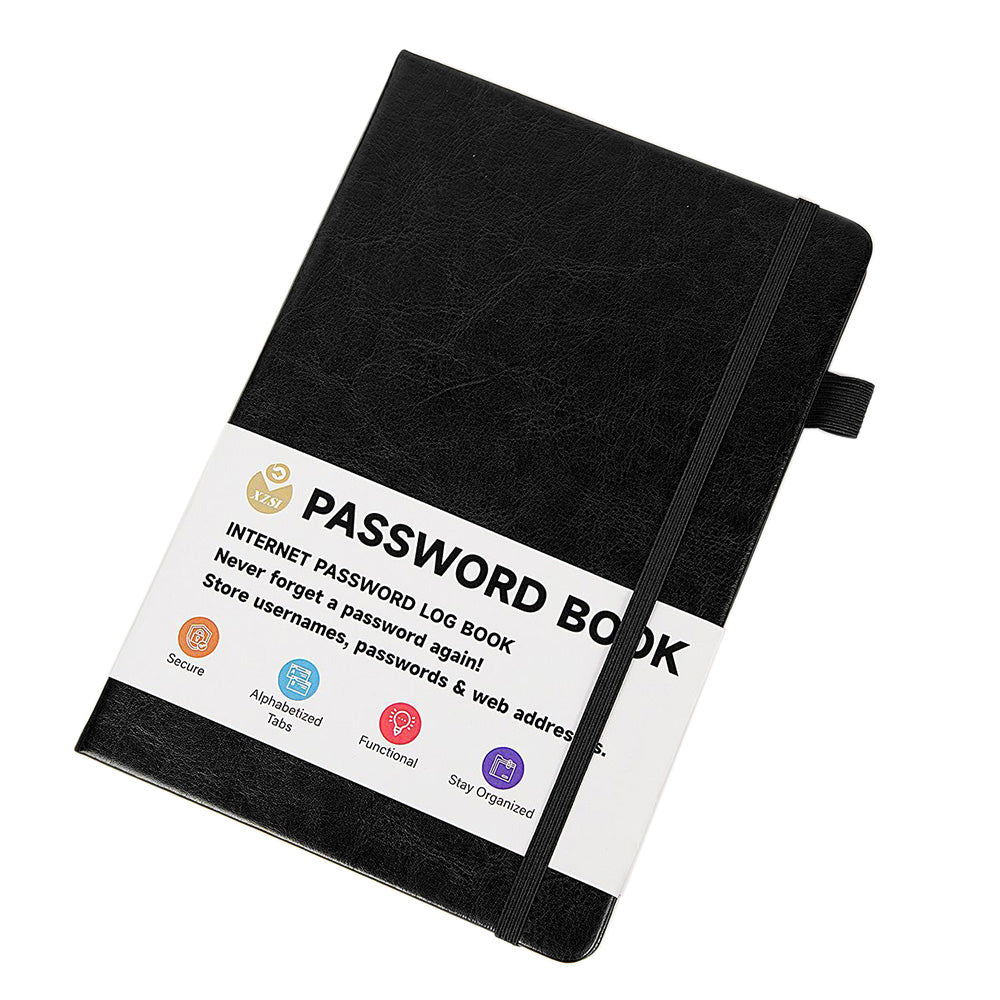 Password Keeper Book with A to Z Alphabet Tabs and Elastic Closure