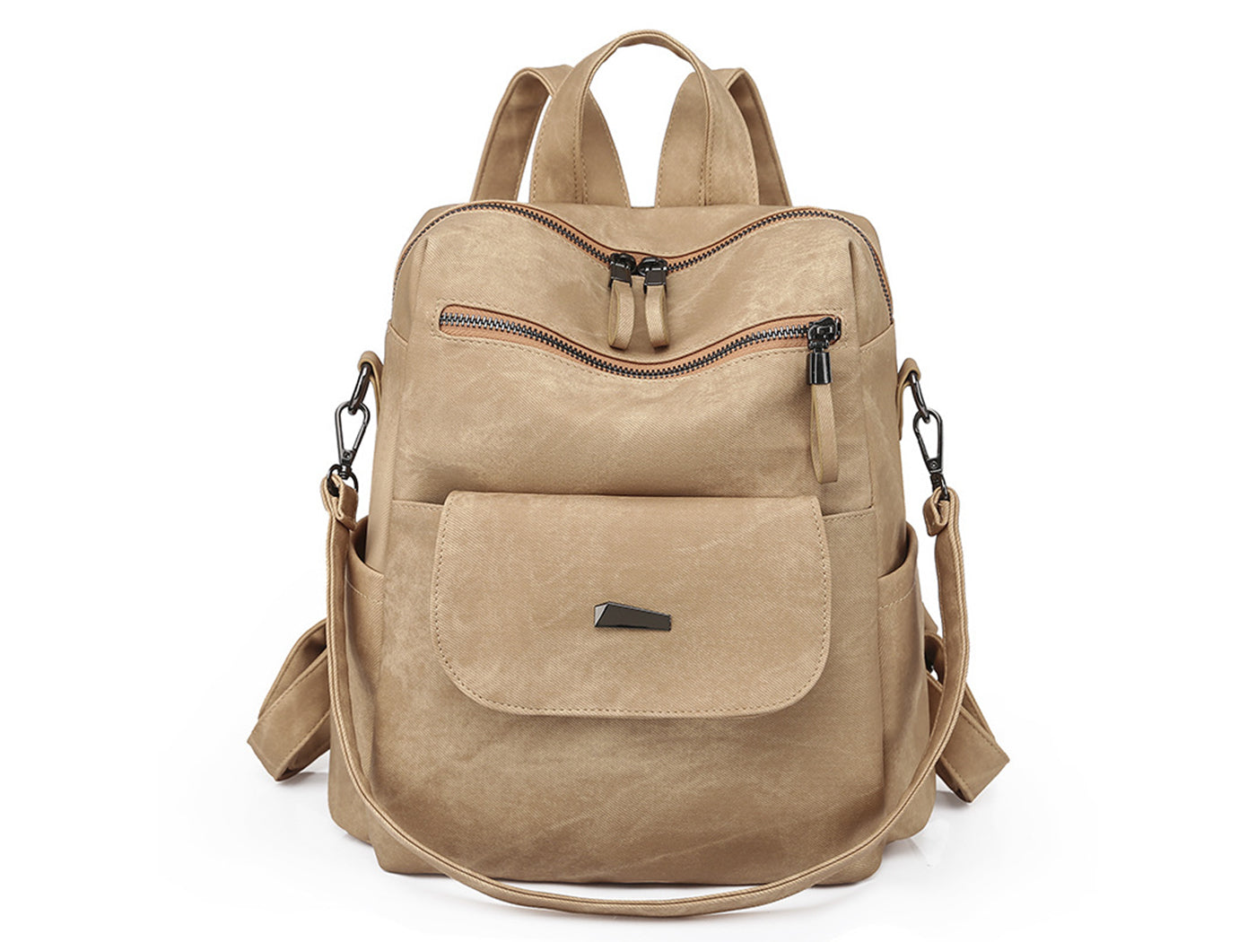 Women's Anti-Theft PU Leather Travel Backpack