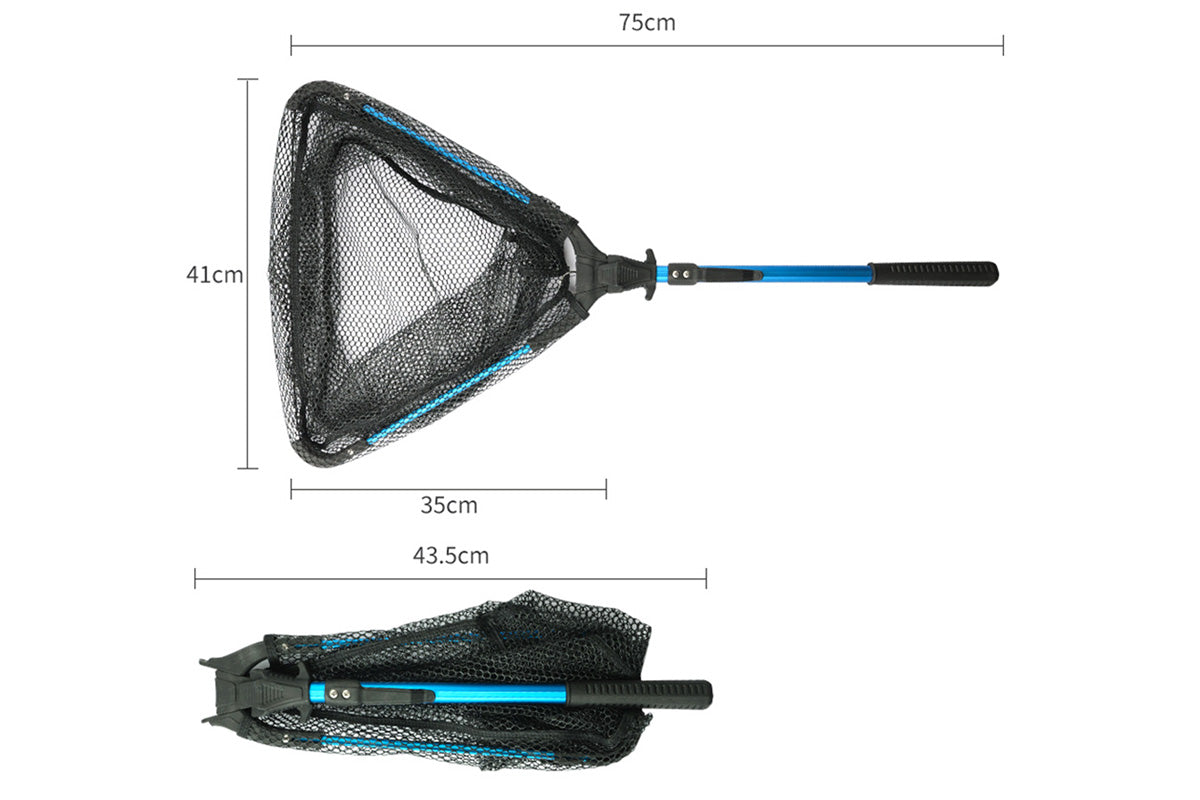 Foldable Fishing Net Aluminum Handle for Steelhead Salmon Fly Kayak Catfish Bass