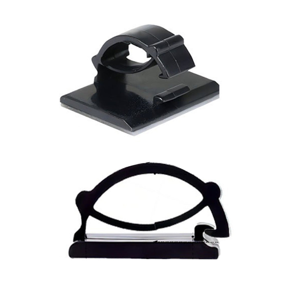 100 Pack Self Adhesive Cable Tie Clips for Desks and Walls