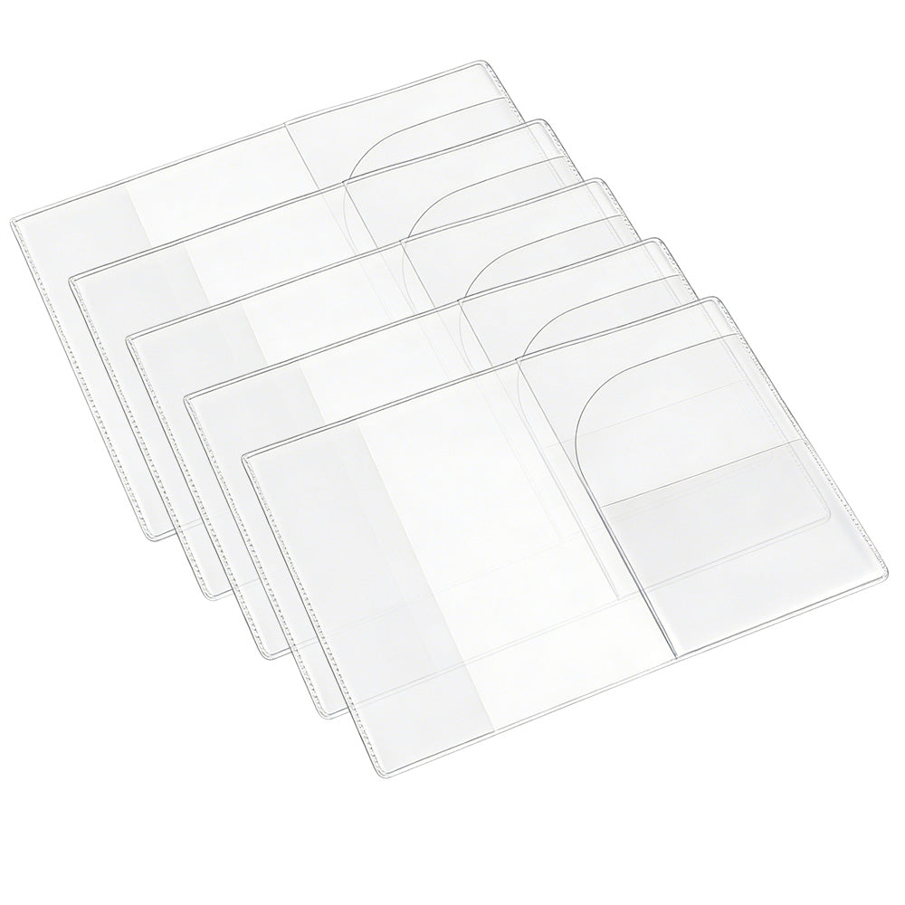 5 Pack Passport Cover Transparent Protector Case with Card Slots