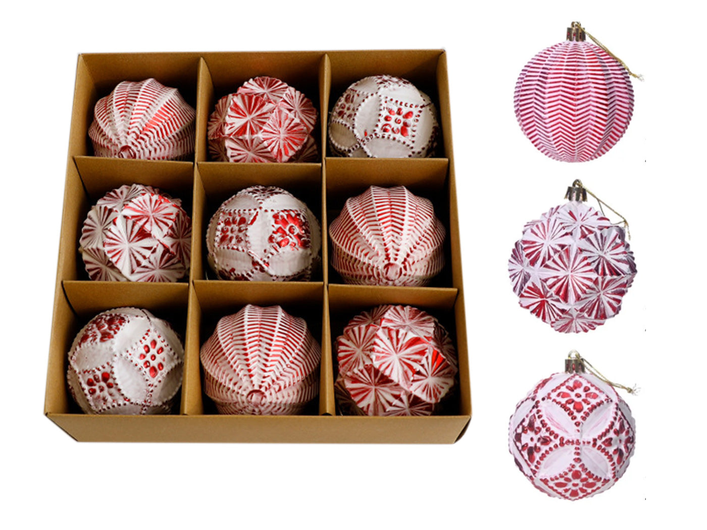 9pcs Christmas Ball Ornaments for Xmas Tree Hanging Ball Ornament Decorations