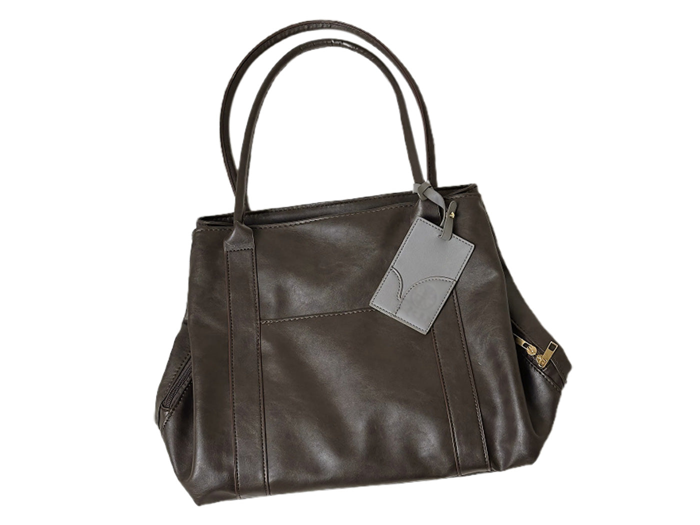 Three Layers Totes Shoulder Bag PU Leather Bag with Magnetic Snap Closure