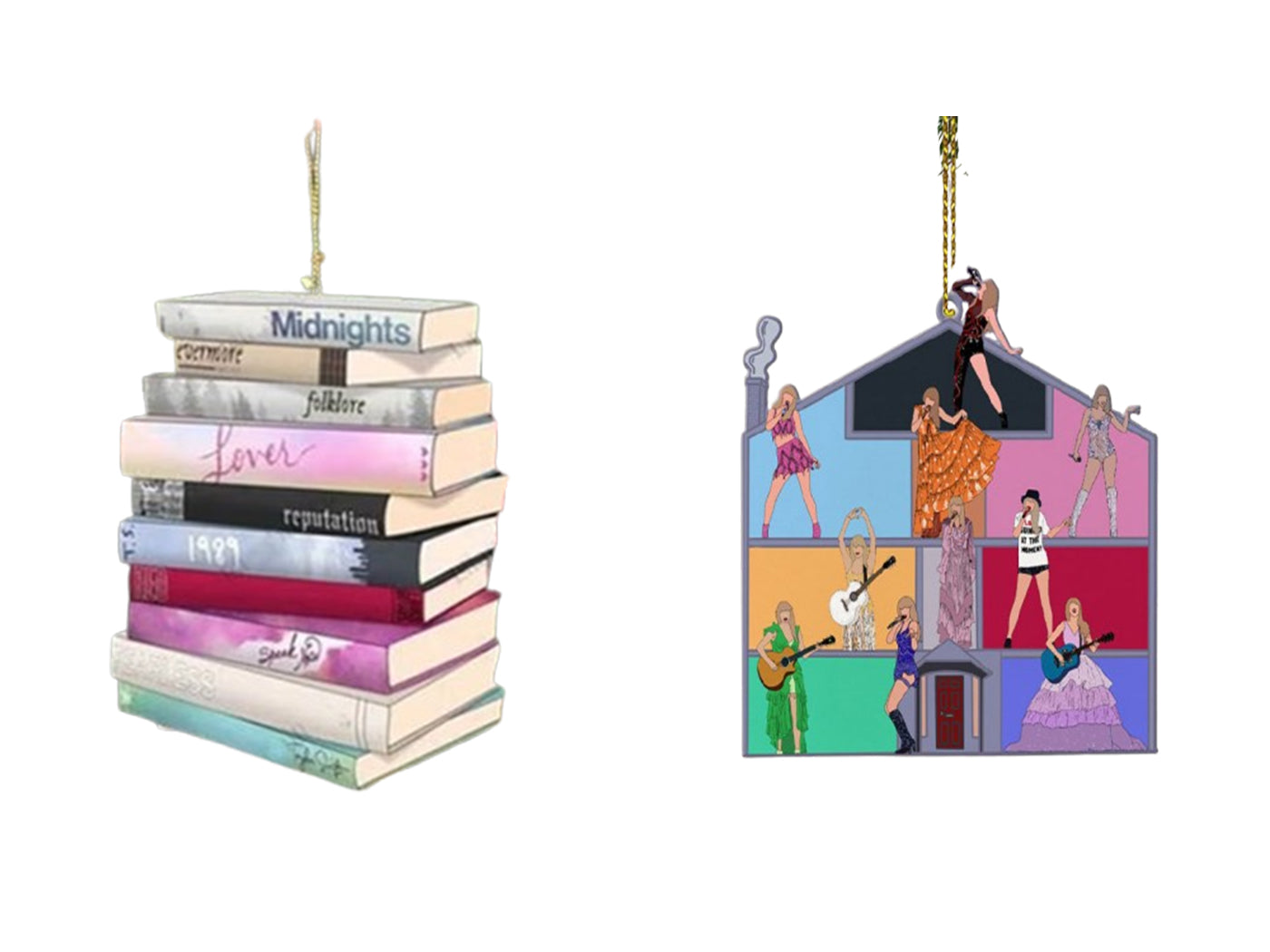2Pcs Taylor Swift Inspired Pendant Christmas Tree Decorations