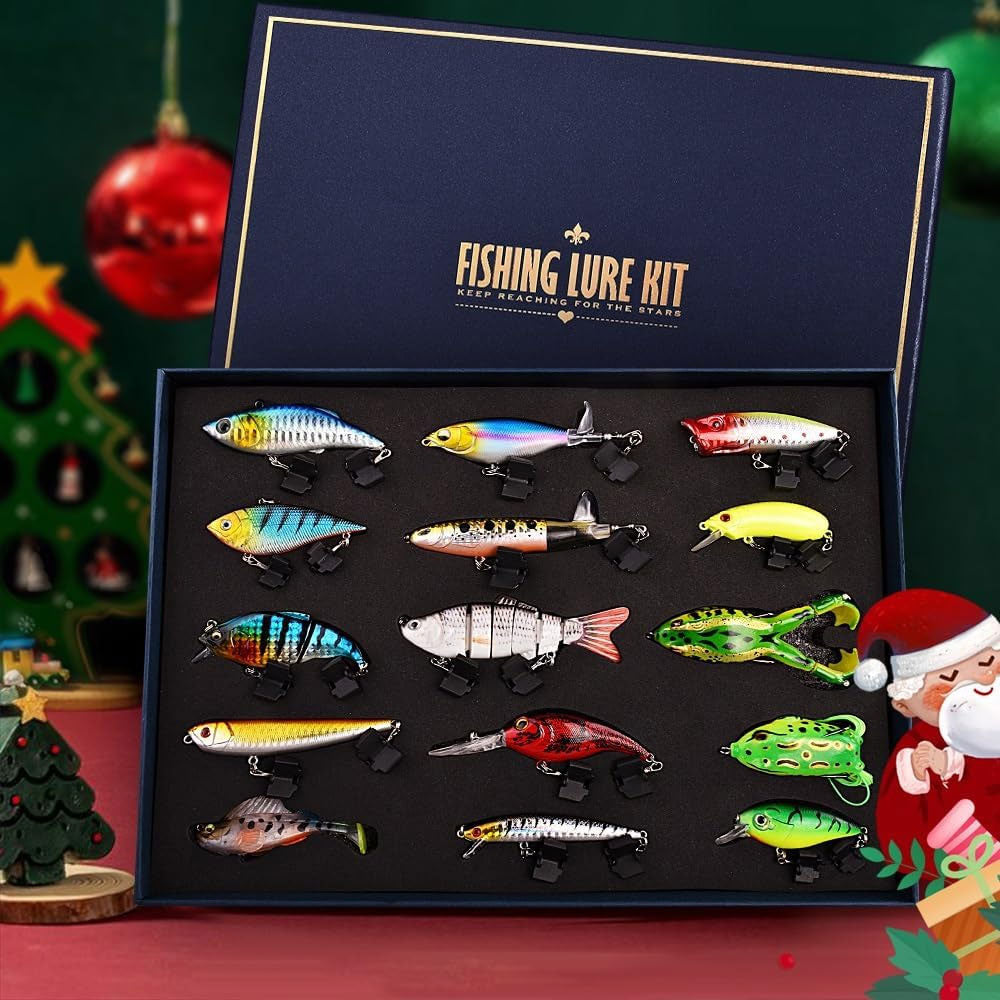 Fishing Lures Gift Box 15 Piece Bass Swimbait Tackle Set