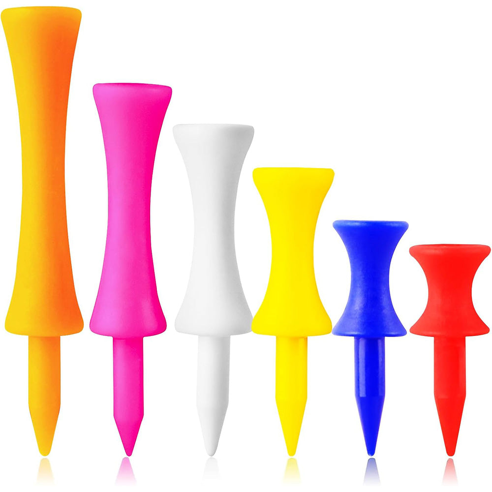 60Pcs Colourful Plastic Step Down Golf Tees Set