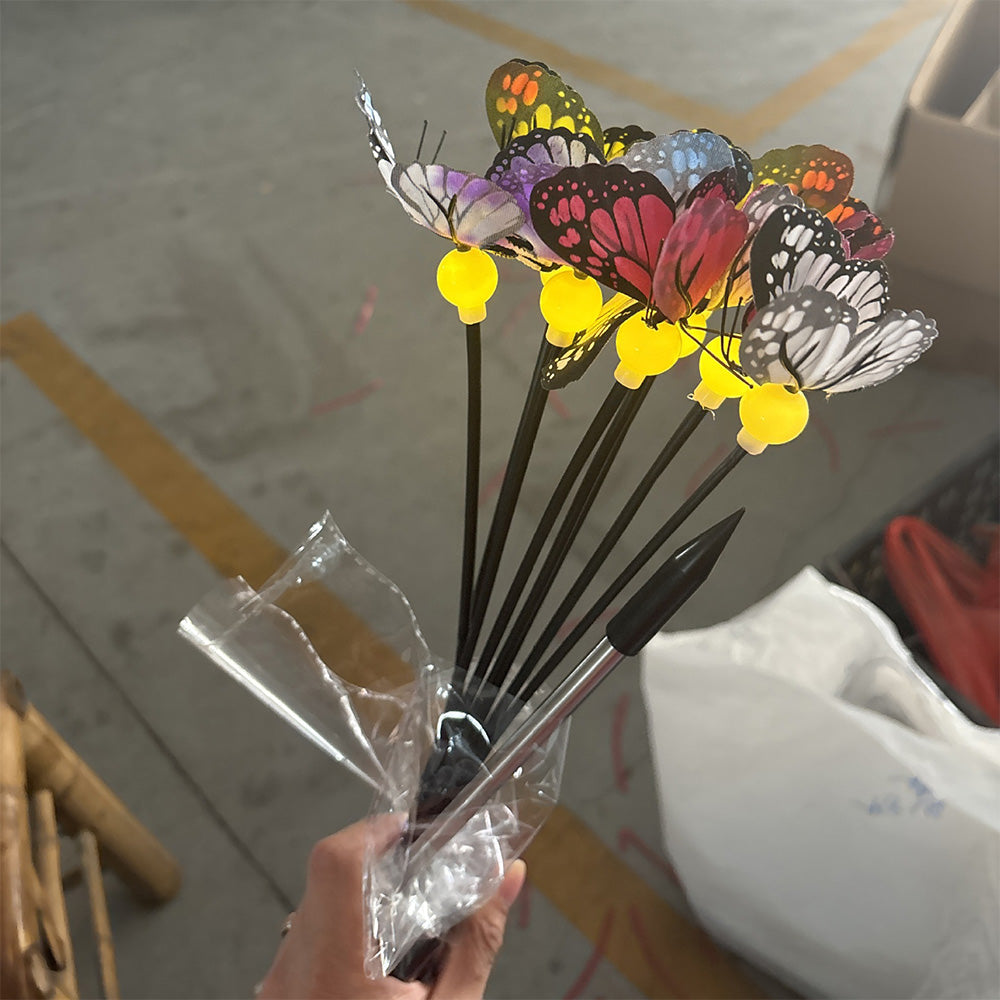 Solar Butterfly Garden Lights with 12 Stems for Outdoor Decor – IP65 Waterproof, Vibrant Illumination