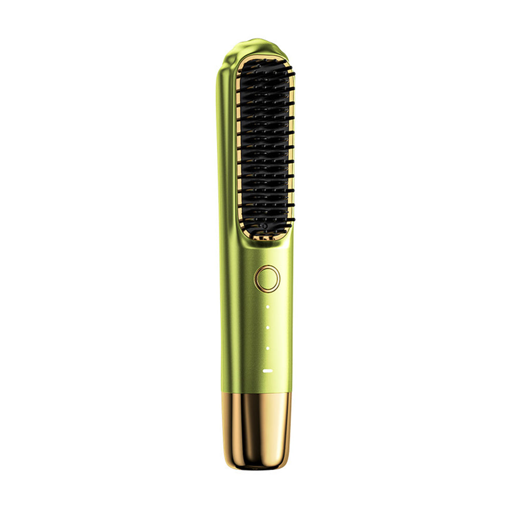 Rechargeable 2-in-1 Cordless Hair Straightener Brush and Curler