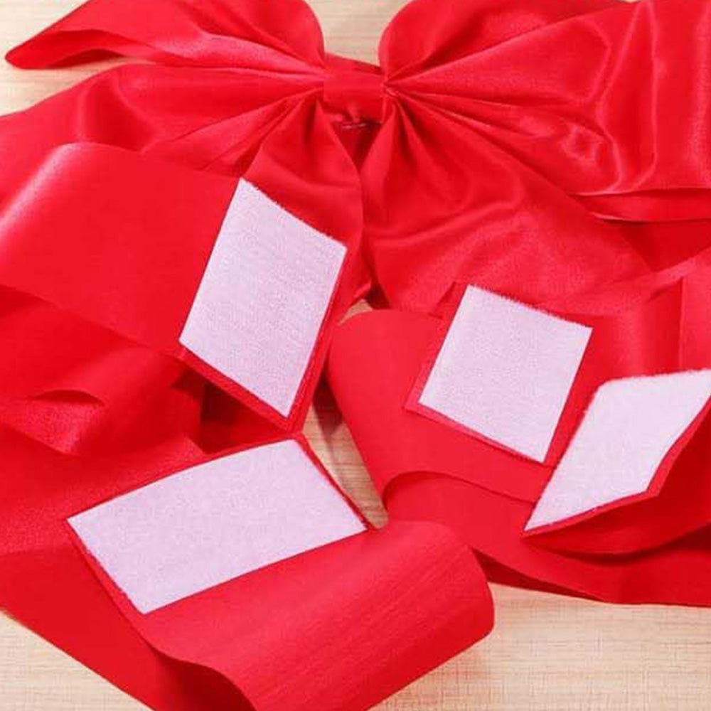 Red Velvet Style Christmas Door Bow with 420x200cm Polyester Straps