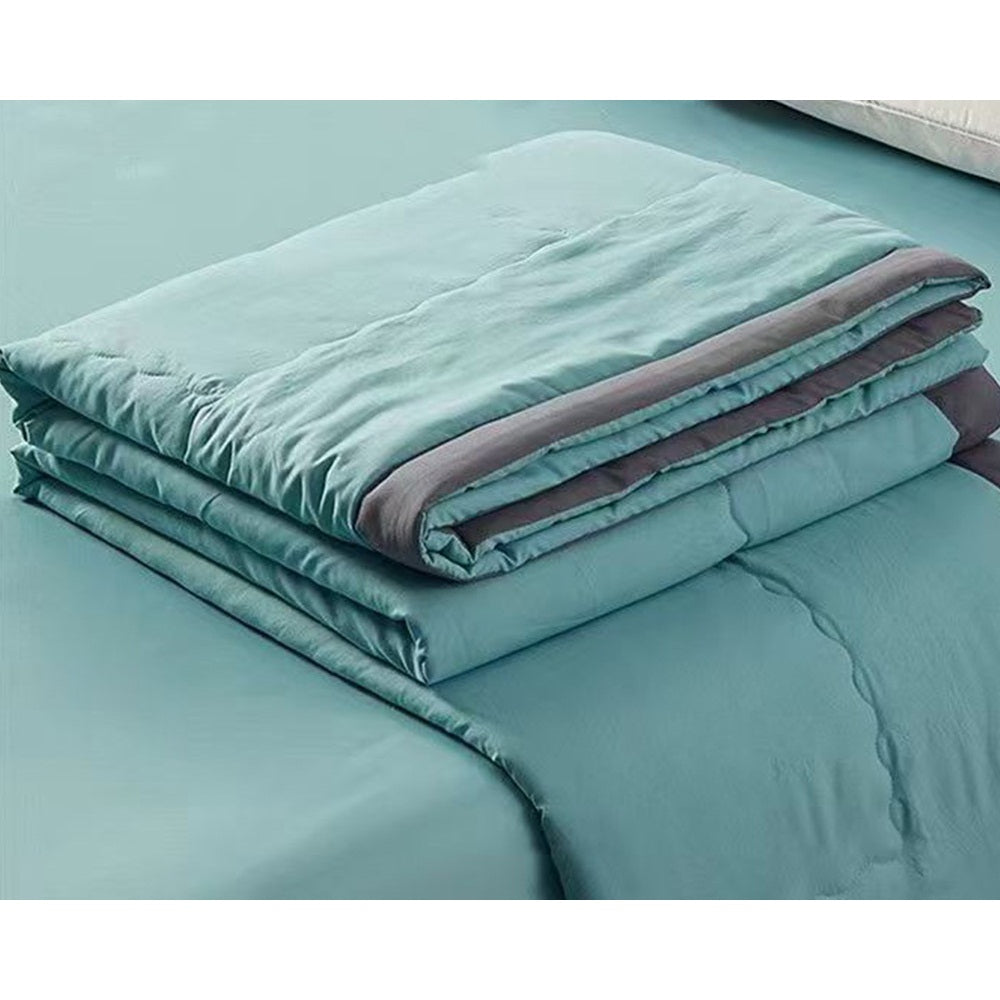 Washed Cotton Summer Quilt for Aircon Use-Green