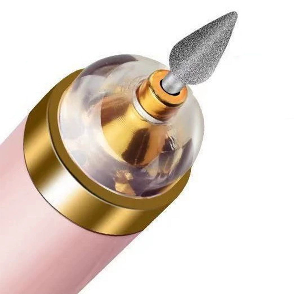 Portable USB Electric Nail File Drill Pen with 5 Grinding Heads