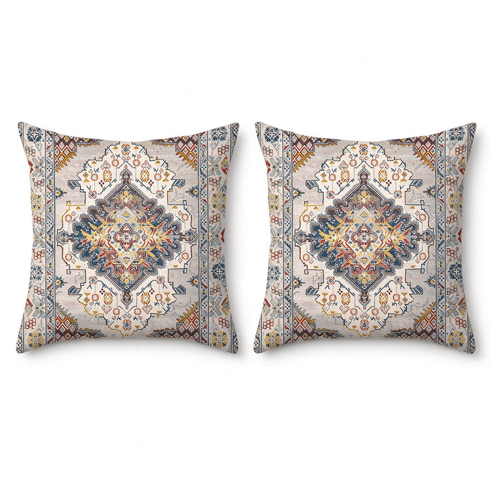 2X Bohemian Short Plush Decorative Throw Pillow Cover 45x45cm