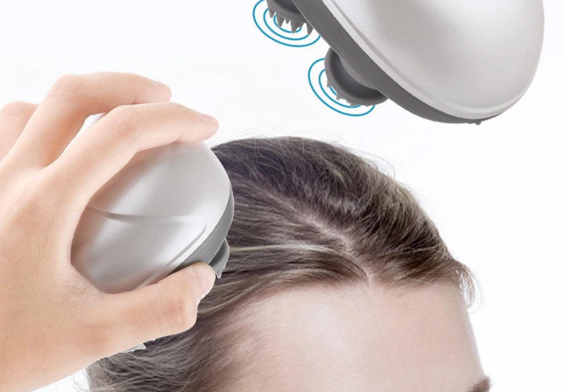 Wireless Scalp Massager - 4-Claw Head Relaxation Device with Type-C Charging & Deep Kneading