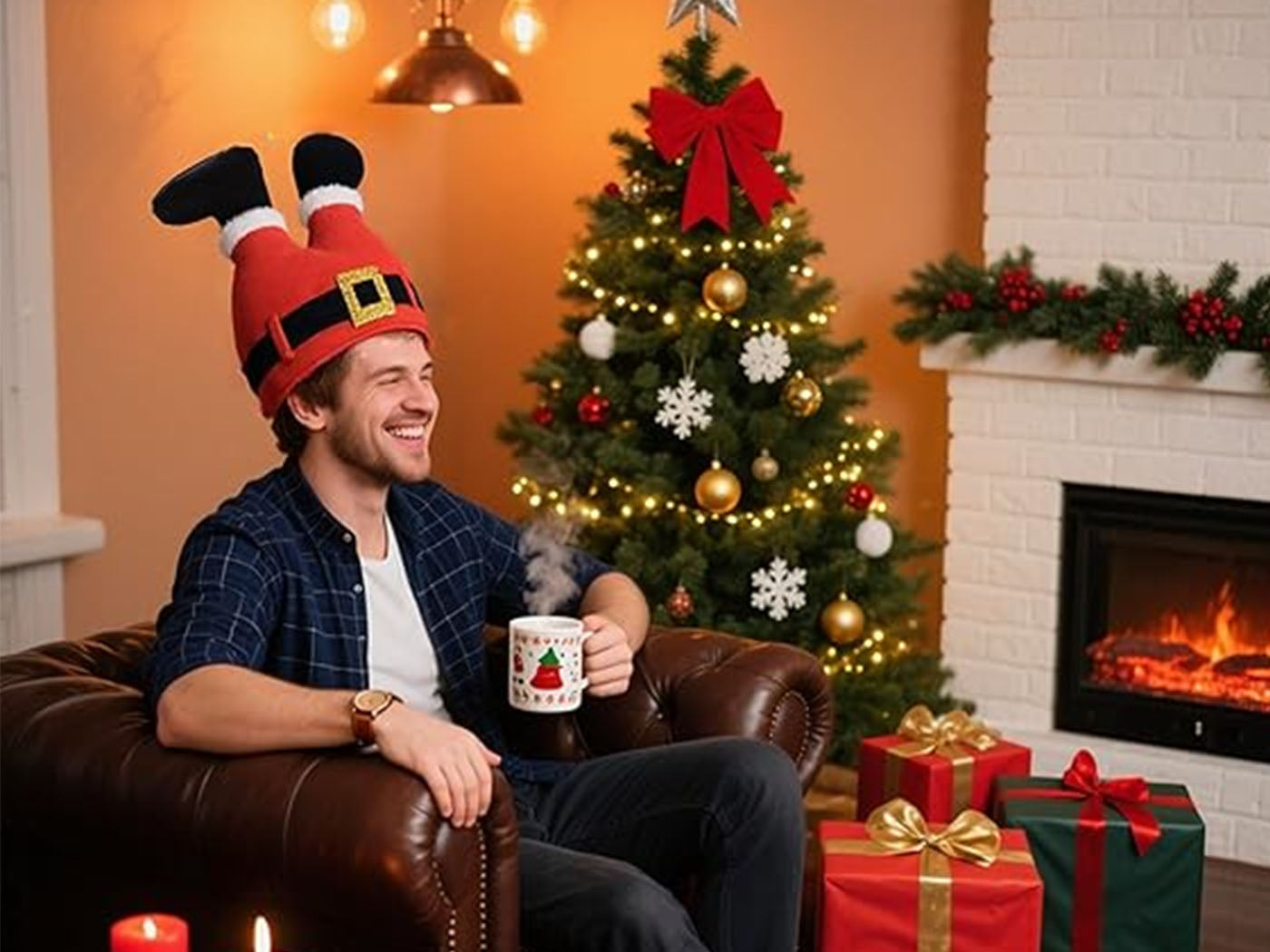 Novelty Christmas Hats for Women Men Xmas Costume Party Supplies