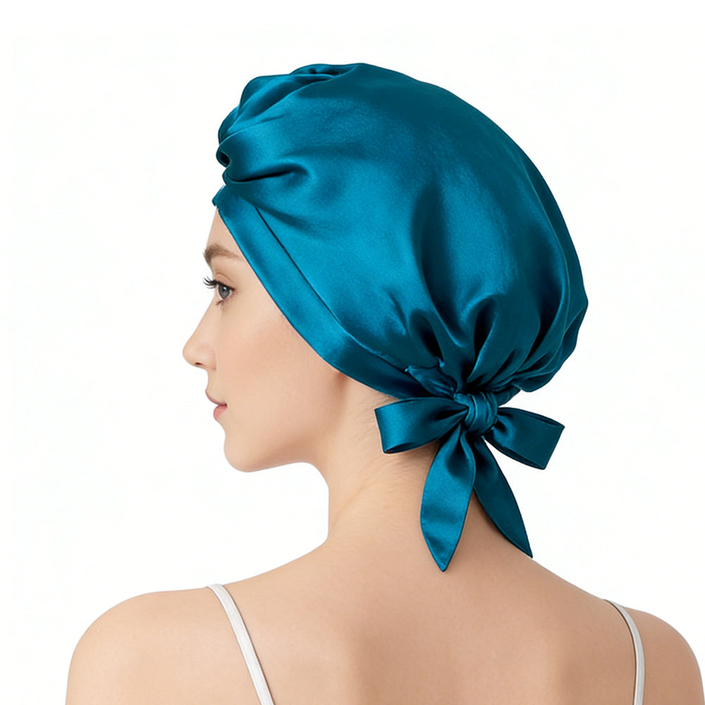 100% Mulberry Silk Sleep Hair Bonnet Cap