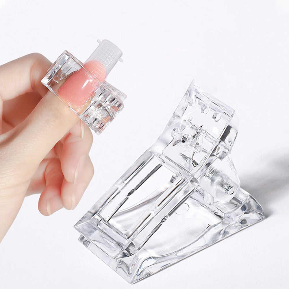 10 Piece Clear Durable Nail Tips Clips for Home and Salons
