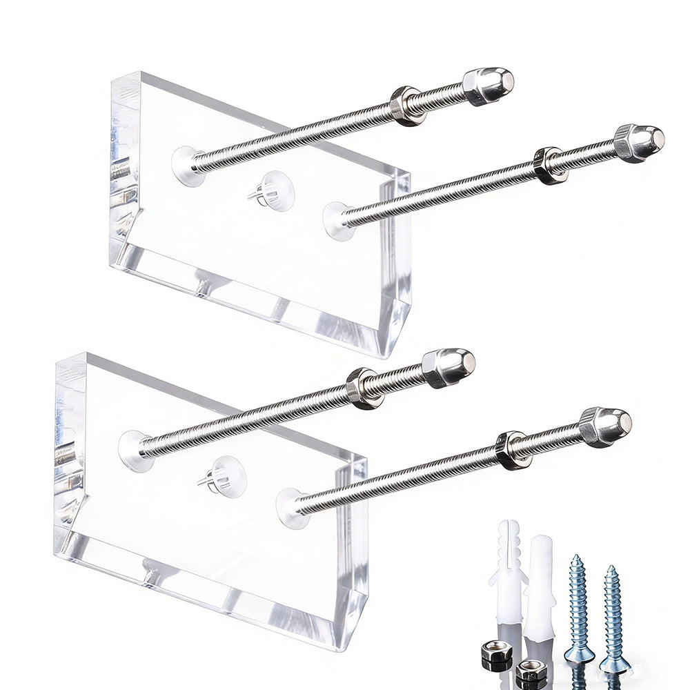 2 Pcs Acrylic Skateboard Wall Mount Display Holder for Skateboard Scooter Display