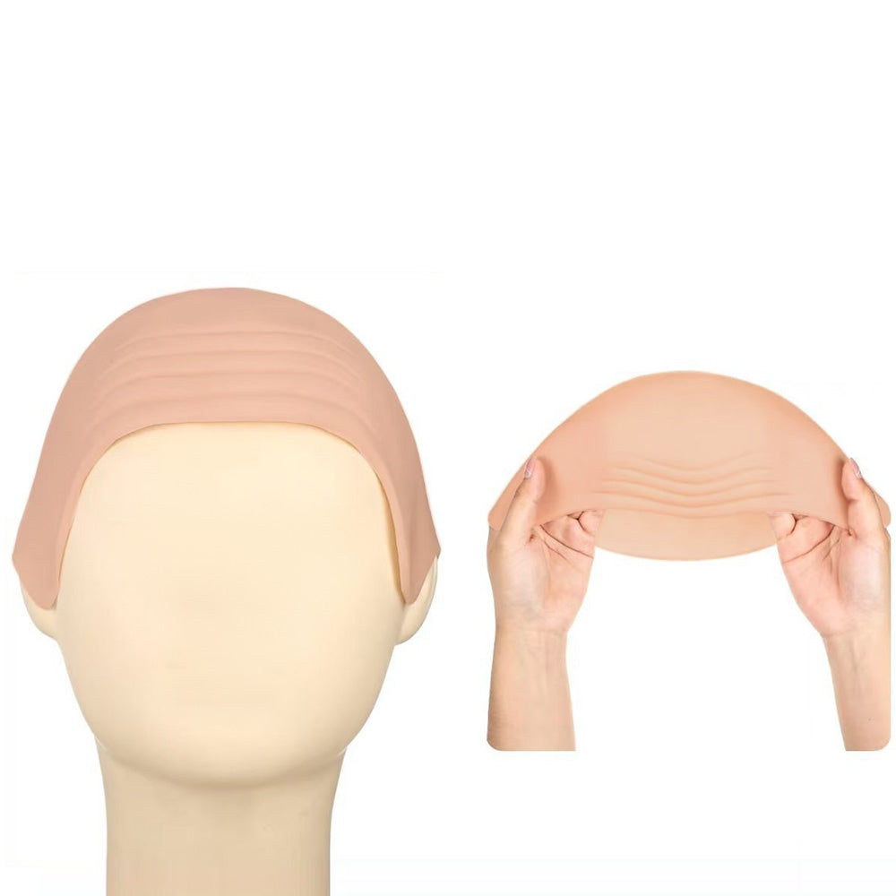 Wrinkled Bald Wig Cap with Short Ears and Wig Net for Cosplay Halloween