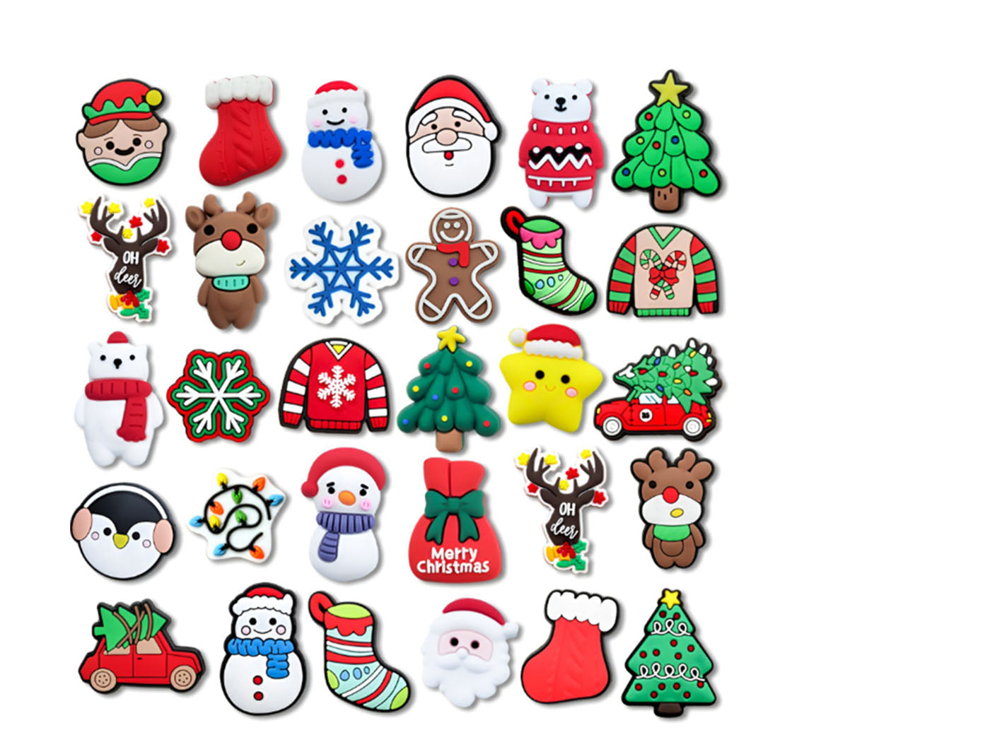 30Pcs Christmas Shoes Charms for Shoes Decorations