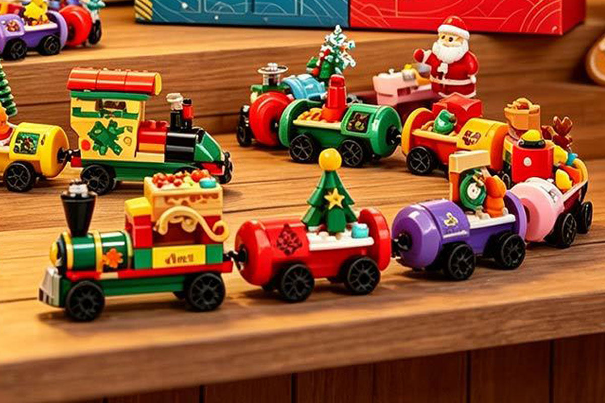 904Pcs Christmas Train Advent Calendar 24 Days Building Blocks Toy Set