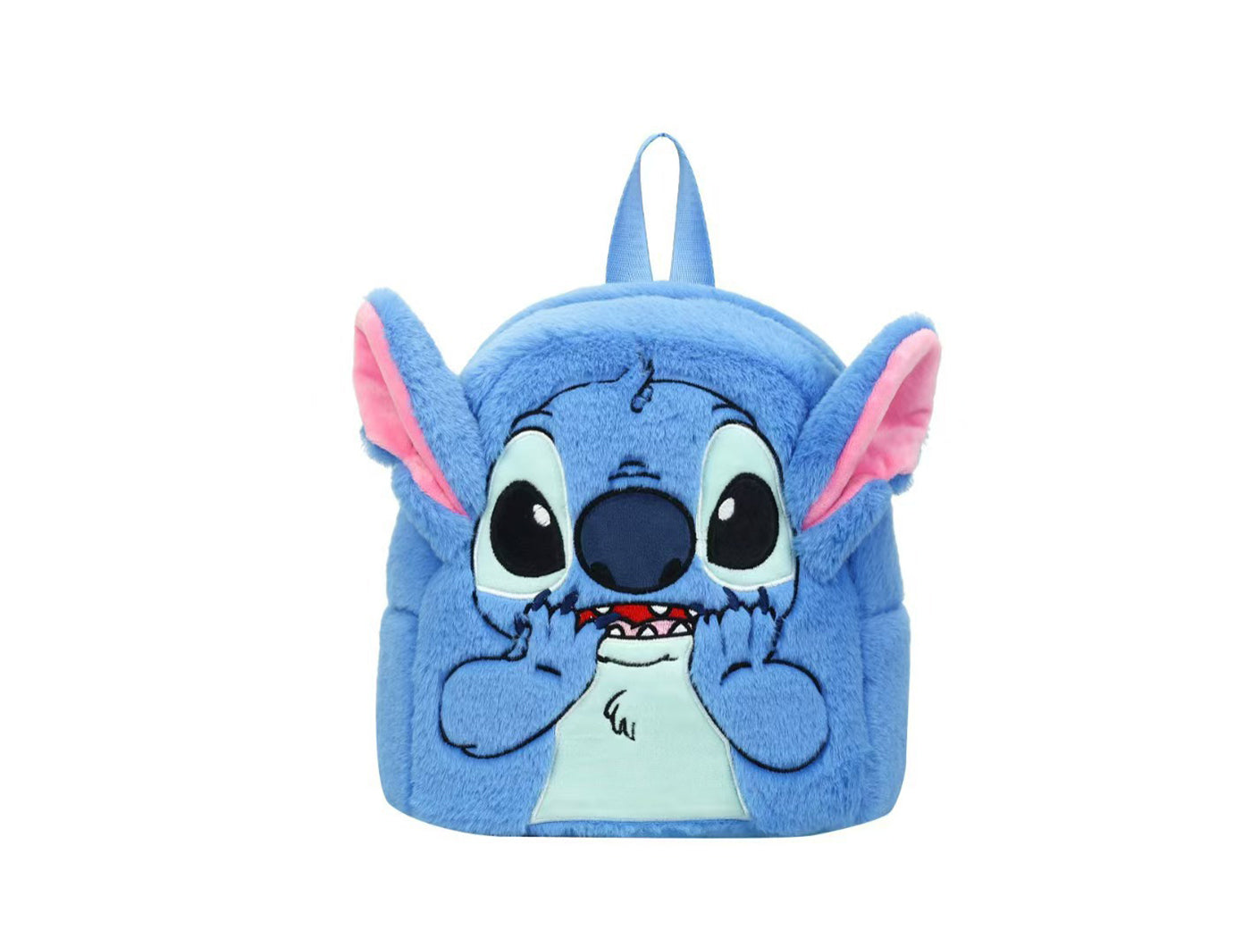 Stitch Inspired Furry Plush Backpack