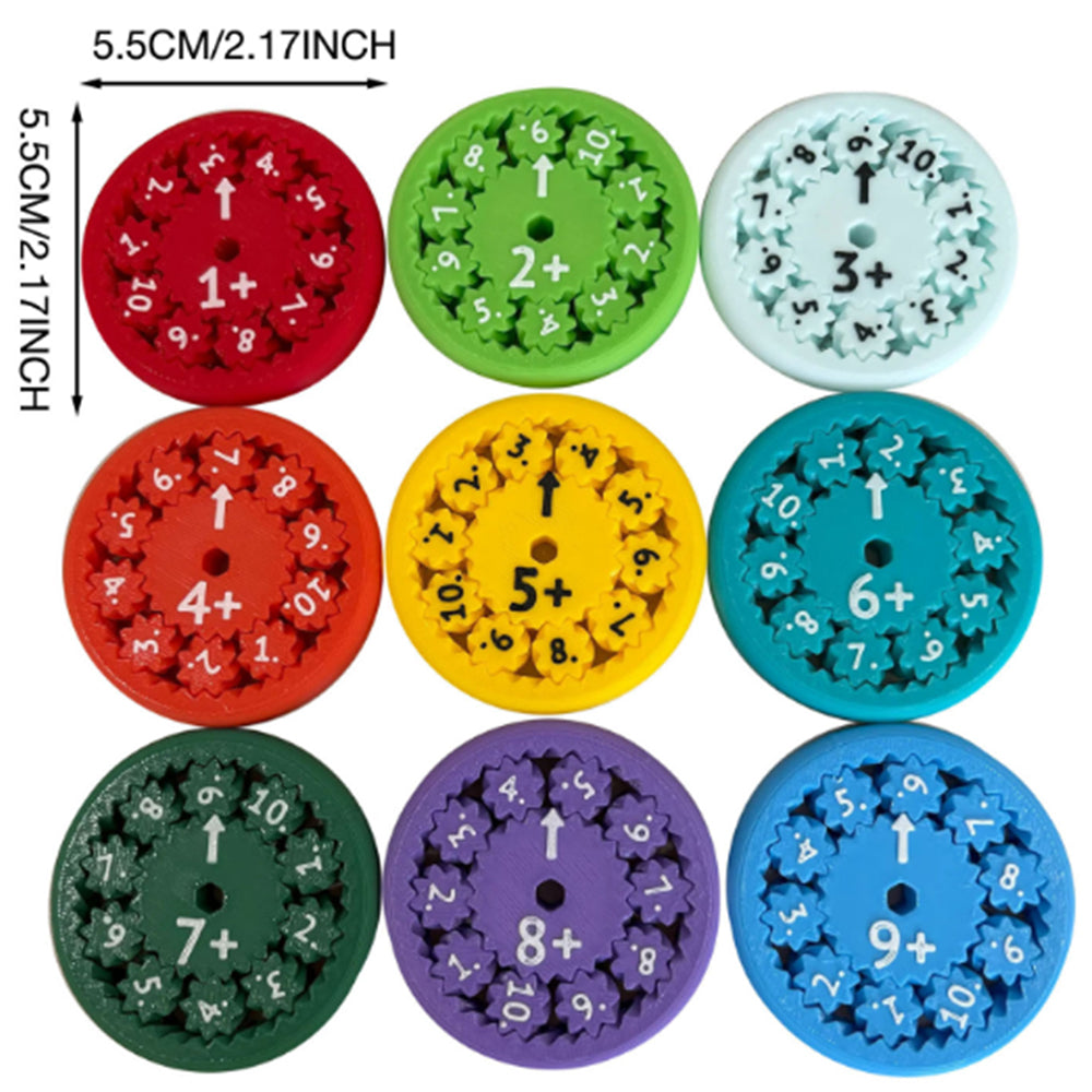 9Pcs Math Facts Fidget Spinners Addition Subtraction Game Educational Toy