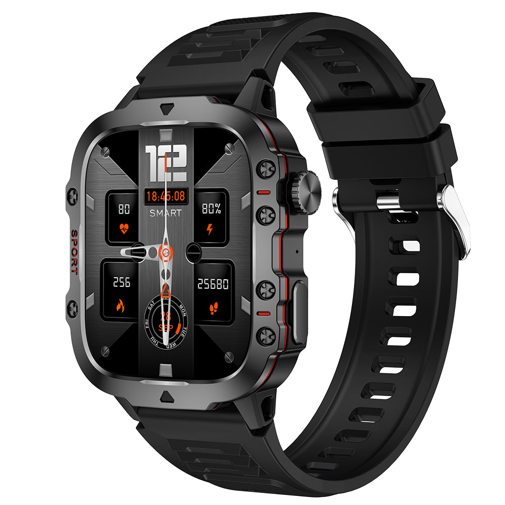 1.96-Inch Smart Watch with Heart Rate Monitor Voice Assistant and 100+ Sports Modes