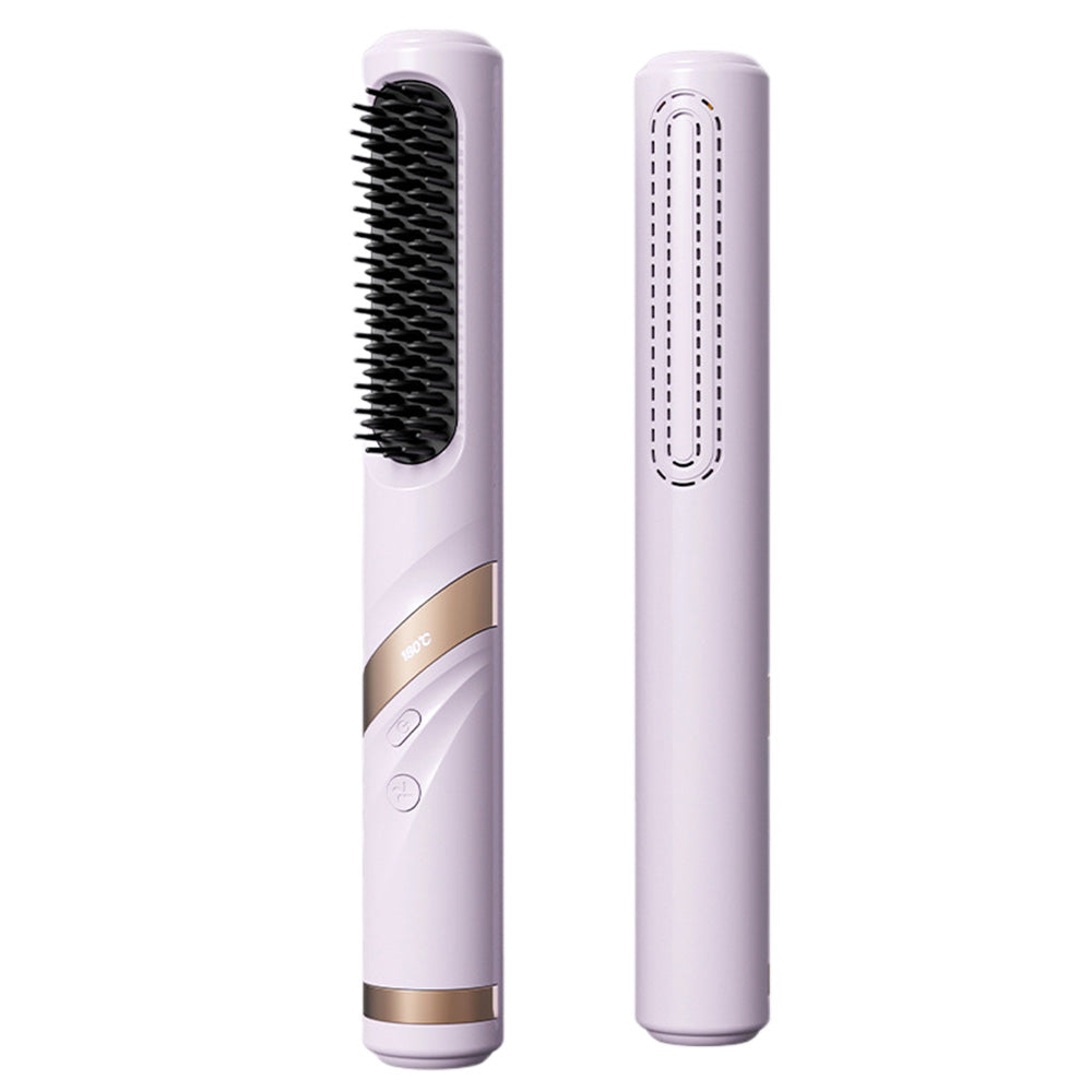 Wireless Hair Straightener Brush with Cool Air Styling Comb