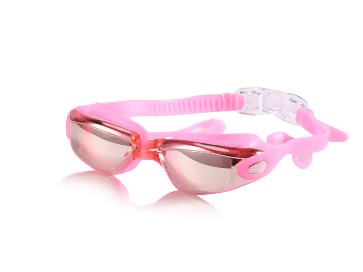 Electroplated Swimming Goggles with Case Anti-Fog UV-Blocking for Adults