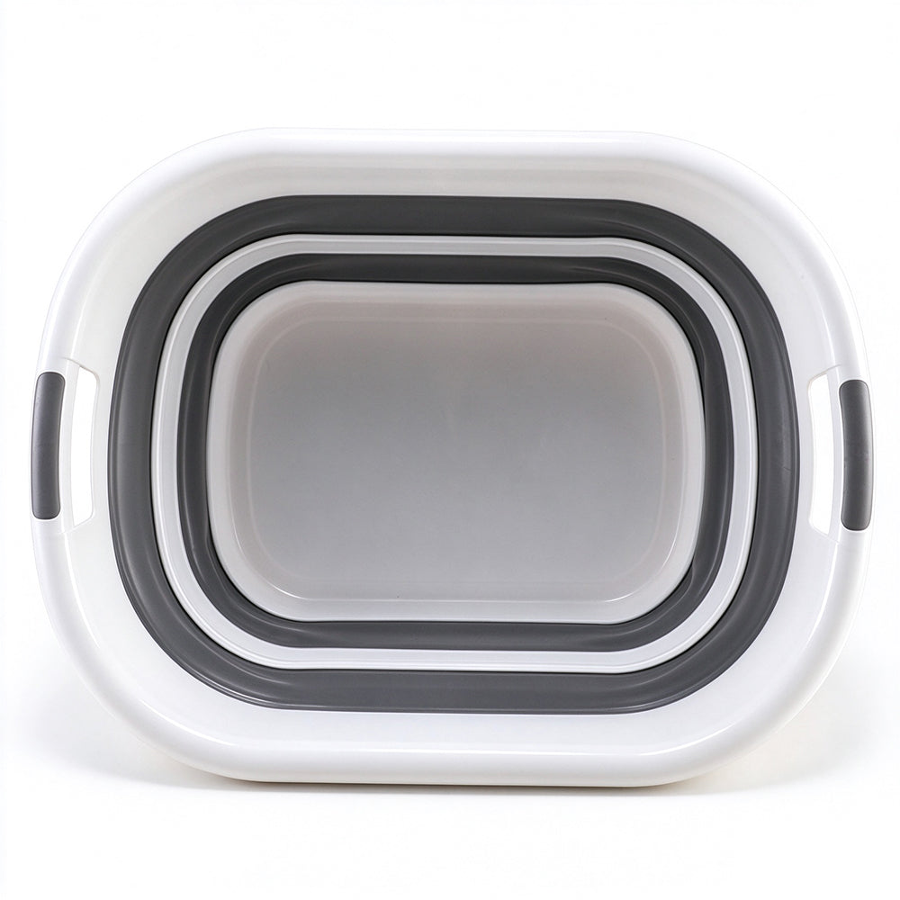 Foldable Laundry Wash Basin with Handles for Pet Bathing and Storage-M