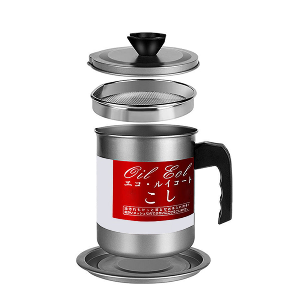 1.4L/1.7L Stainless Steel Oil Container with Strainer