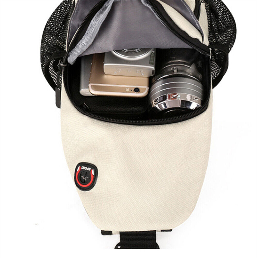 2Pcs Dual-use Water-resistant Chest Bag Outdoor Travel Shoulder Backpack