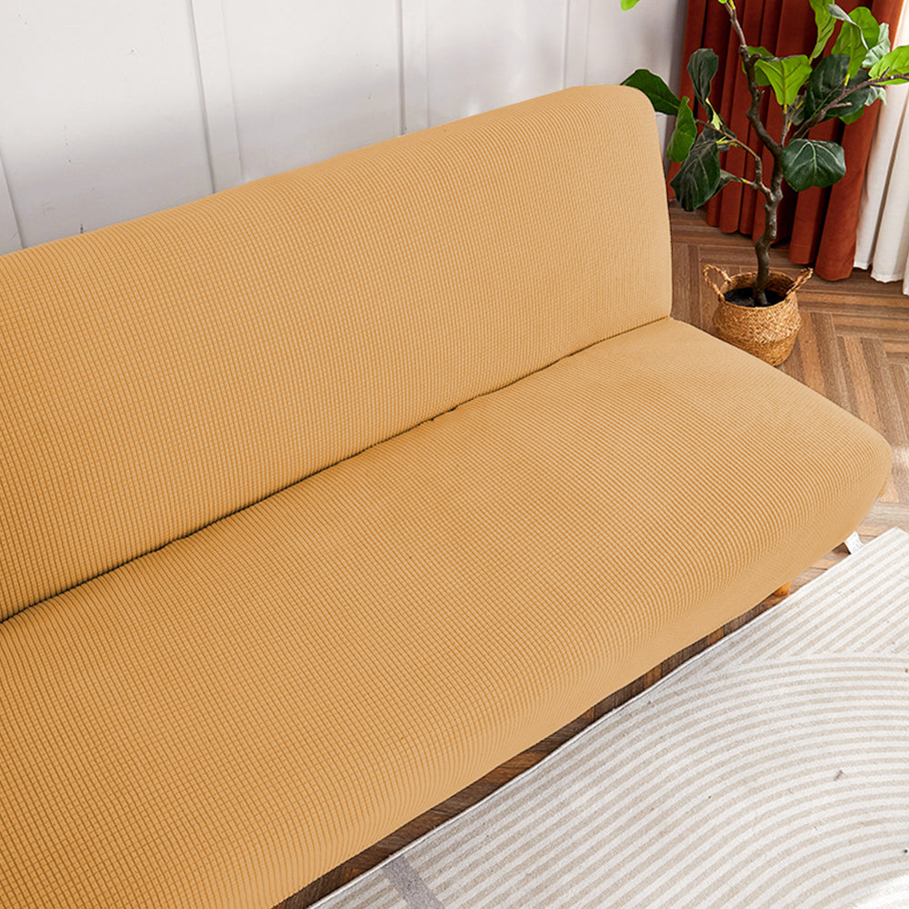 Armless Couch Cover Stretch Sofa Cover with Elastic Bottom